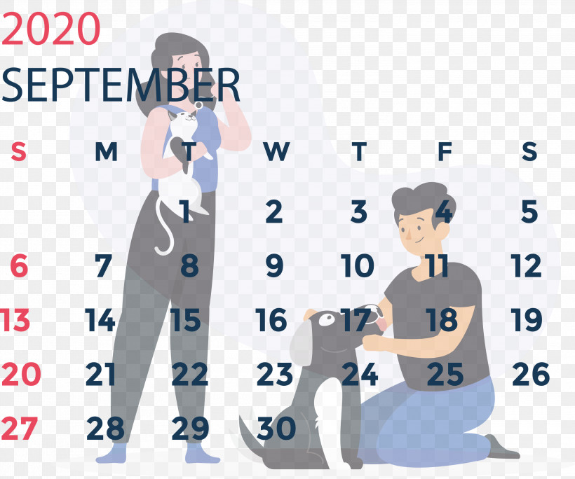 September 2020 Calendar September 2020 Printable Calendar, PNG, 3000x2505px, September 2020 Calendar, Cartoon, Meter, Public Relations, September 2020 Printable Calendar Download Free