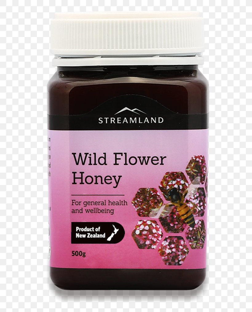 Streamland Wildflower Honey Streamland Cranberry Honey Streamland Gold Kiwifruit 'n Honey Mānuka Honey, PNG, 701x1012px, Honey, Brand, Flower, Molasses, Monofloral Honey Download Free