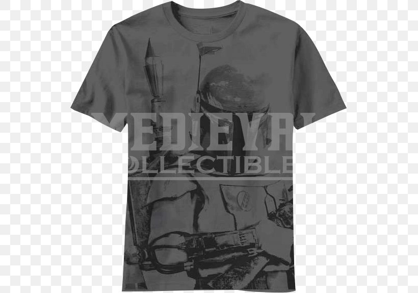 T-shirt Boba Fett Jango Fett Sarlacc Star Wars, PNG, 574x574px, Tshirt, Active Shirt, Black, Black And White, Boba Fett Download Free
