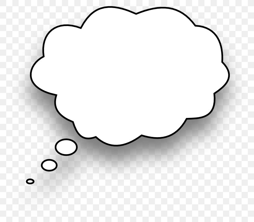 Speech Balloon Thought Cartoon Clip Art, PNG, 800x717px, Speech Balloon, Animation, Area, Black And White, Bubble Download Free