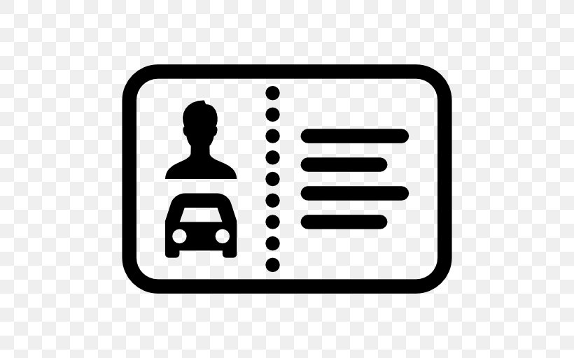 Computer Icons Driver's License Driving, PNG, 512x512px, Driver S License, Area, Black And White, Document, Document File Format Download Free
