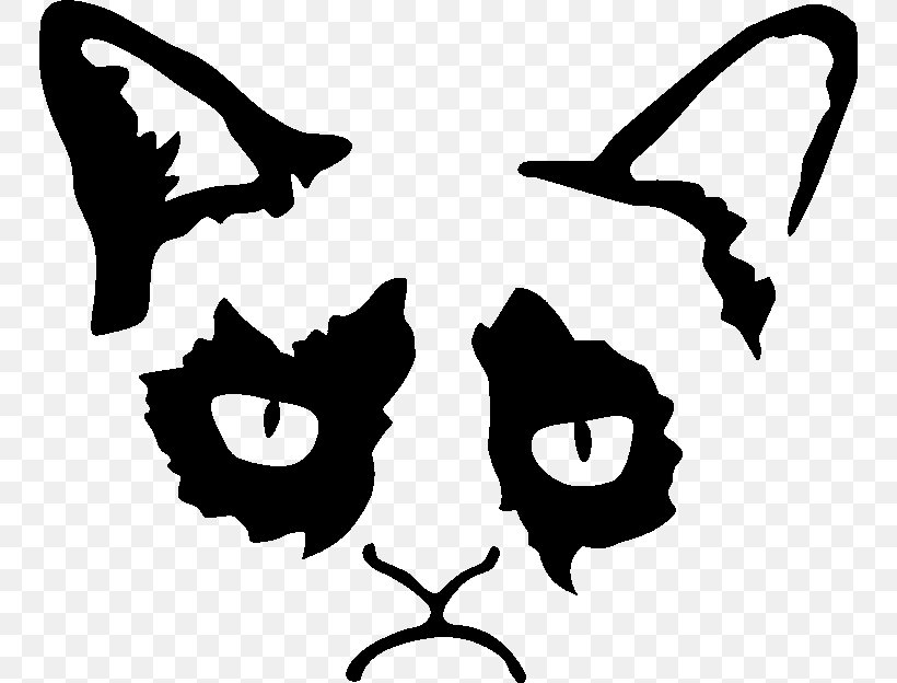 Grumpy Cat Stencil Jack-o'-lantern, PNG, 748x624px, Cat, Artwork, Black, Black And White, Carving Download Free