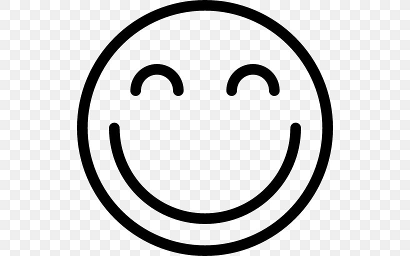 Emoticon Smiley, PNG, 512x512px, Emoticon, Animation, Area, Black And White, Email Download Free