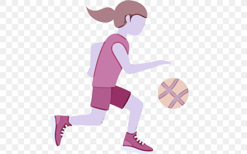 Cartoon Pink Basketball Player Ball Team Sport, PNG, 512x512px, Cartoon, Ball, Basketball, Basketball Player, Pink Download Free