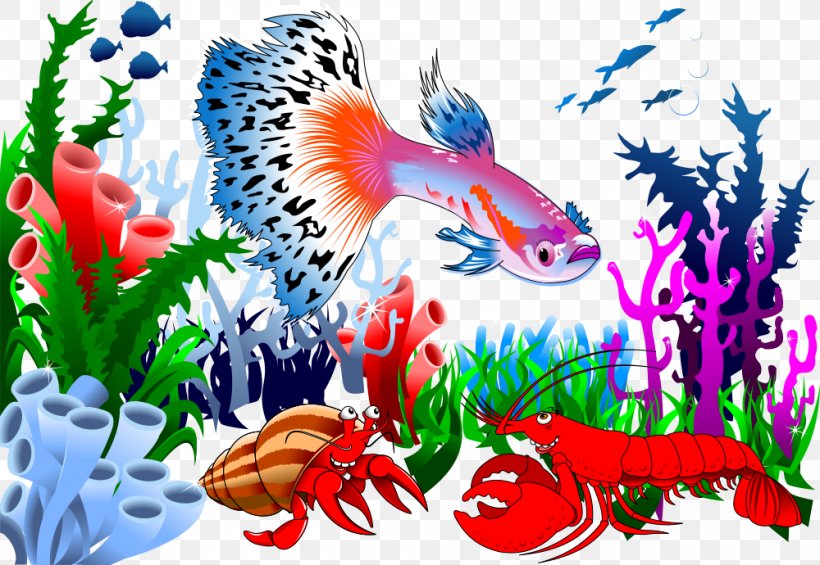 Download Illustration, PNG, 1000x690px, Drawing, Animation, Art, Fish, Lagosta Download Free