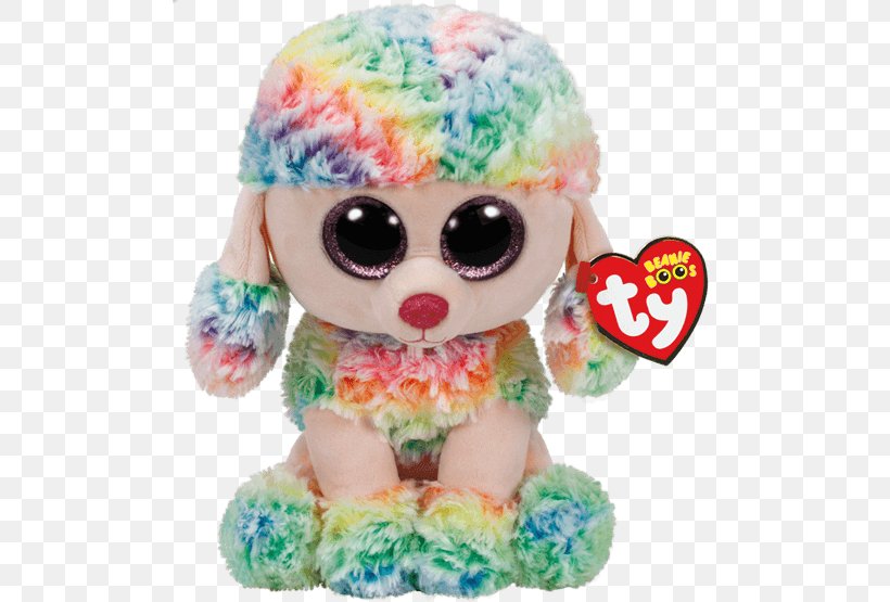 Ty Inc. Jungly World Rainbow Poodle Soft Toy Multi Color, PNG, 555x555px, Watercolor, Cartoon, Flower, Frame, Heart Download Free