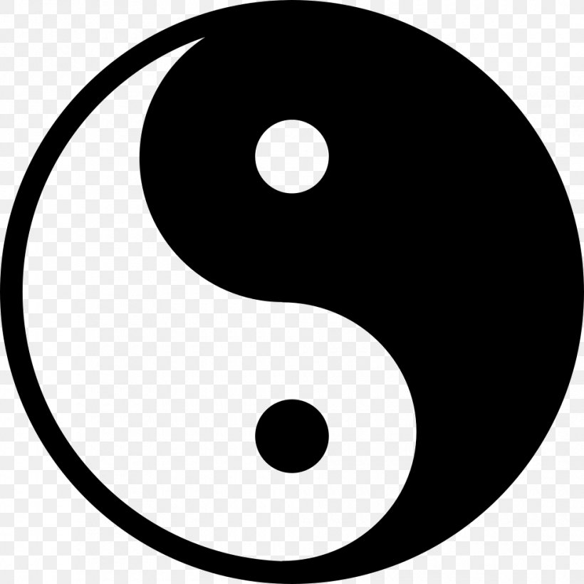Yin And Yang Symbol Clip Art, PNG, 980x980px, Yin And Yang, Area, Black And White, Drawing, Monochrome Download Free