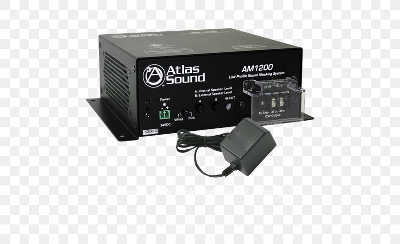 Atlas Sound Am1200 Low Profile Sound Masking System Background Noise Machines Auditory Masking, PNG, 500x500px, Sound Masking, Acoustics, Adapter, Atlas Sound M1000, Audio Receiver Download Free