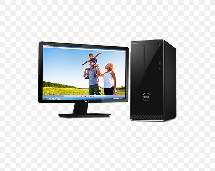 Dell Inspiron Desktop Computers Intel Core Multi-core Processor, PNG, 600x650px, Dell, Allinone, Computer, Computer Monitor, Computer Monitor Accessory Download Free