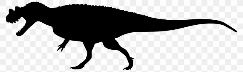 Dinosaurs And Other Extinct Animals Ceratosaurus Silhouette, PNG, 1024x306px, Dinosaur, Albertosaurus, Beak, Black, Black And White Download Free
