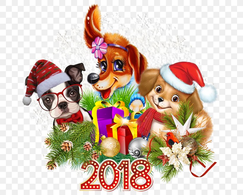 New Year Ded Moroz Holiday Christmas Day, PNG, 700x658px, 2018, New Year, Canidae, Carnivore, Christmas Download Free