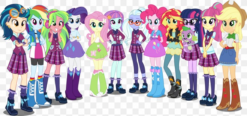 Rainbow Dash Pinkie Pie Pony Applejack Sunset Shimmer, PNG, 1303x613px, Rainbow Dash, Applejack, Canterlot, Doll, Human Behavior Download Free