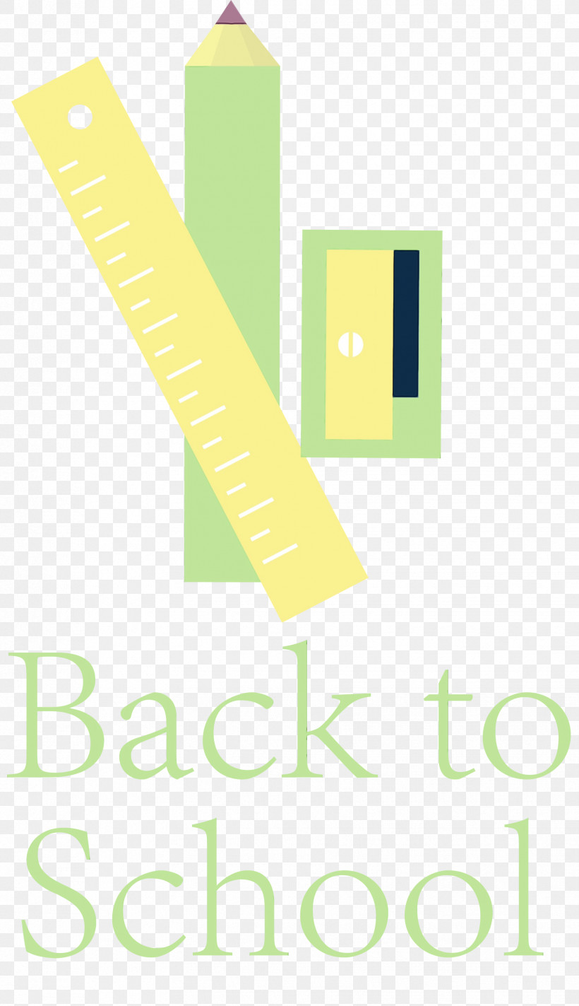 Logo Font Yellow Line Meter, PNG, 1727x2999px, Back To School, Geometry, Line, Logo, Mathematics Download Free
