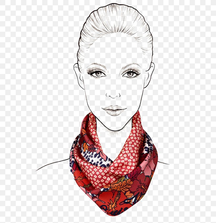 Fashion Illustration Louis Vuitton Scarf Illustration, PNG, 564x844px, Fashion, Art, Beauty, Book Illustration, Cheek Download Free
