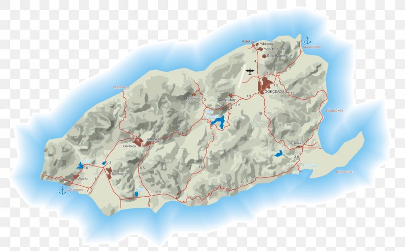 Map Island Wikipedia Gökçeada Wikiwand, PNG, 1280x794px, Map, Island, Length, Meter, Organism Download Free