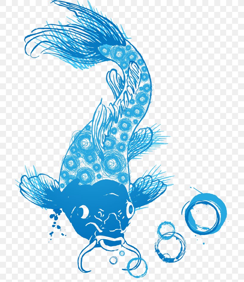 Fish Euclidean Vector Graphic Design, PNG, 717x948px, Fish, Art, Artwork, Blue, Electric Blue Download Free