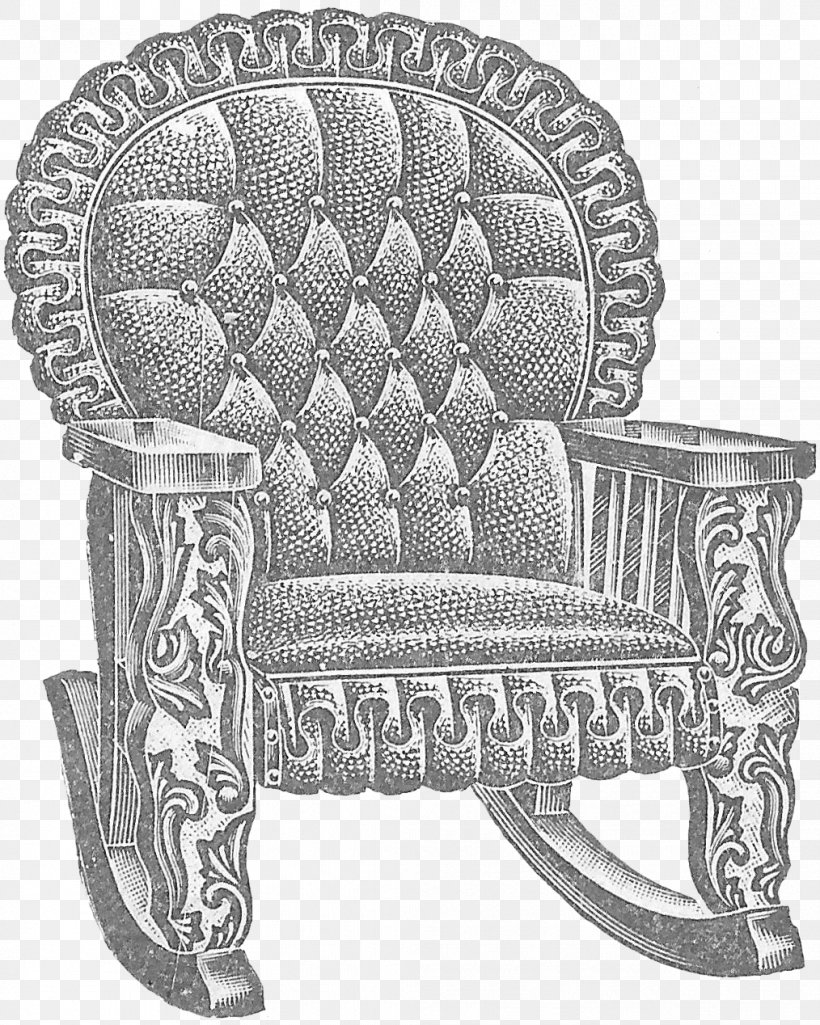 Rocking Chairs Couch Furniture, PNG, 1014x1268px, Chair, Antique, Black And White, Carpet, Couch Download Free