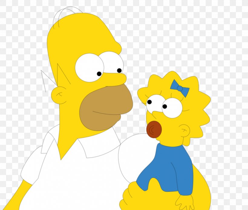 Maggie Simpson Homer Simpson Bart Simpson Lisa Simpson Marge Simpson, PNG, 970x824px, Maggie Simpson, Art, Bart Simpson, Beak, Bird Download Free