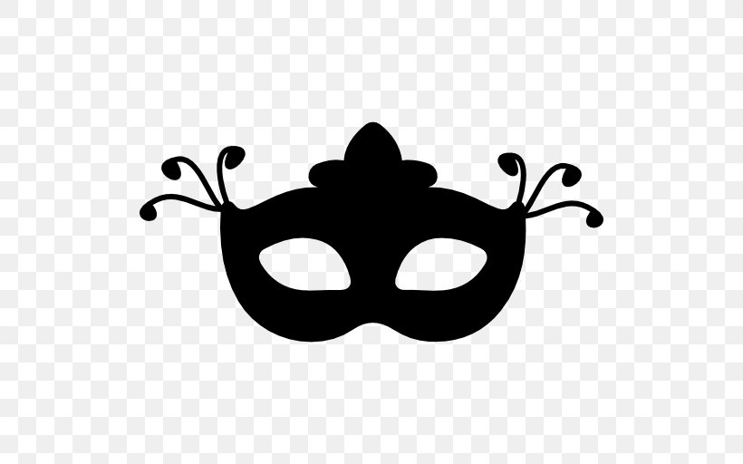 Mask Carnival Of Venice Masquerade Ball Clip Art, PNG, 512x512px, Mask, Black And White, Carnival, Carnival Of Venice, Eyewear Download Free