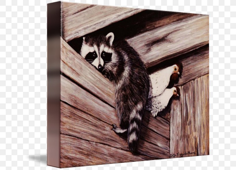 Painting Art Raccoon Printmaking Ain't Nobody Here But Us Chickens, PNG, 650x592px, Painting, Americas, Art, Carnivoran, Fauna Download Free