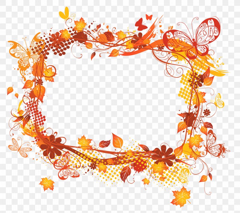 Picture Frames Autumn Clip Art, PNG, 6297x5592px, Picture Frames, Art, Autumn, Autumn Leaf Color, Decorative Arts Download Free