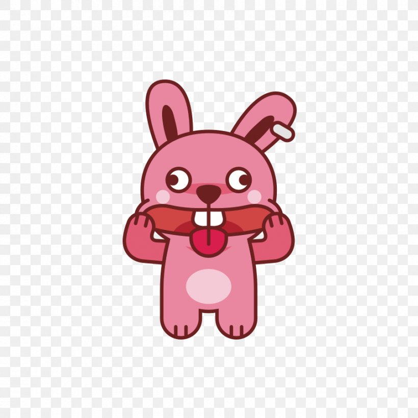 Rabbit Easter Bunny Cartoon Illustration, PNG, 900x900px, Watercolor, Cartoon, Flower, Frame, Heart Download Free
