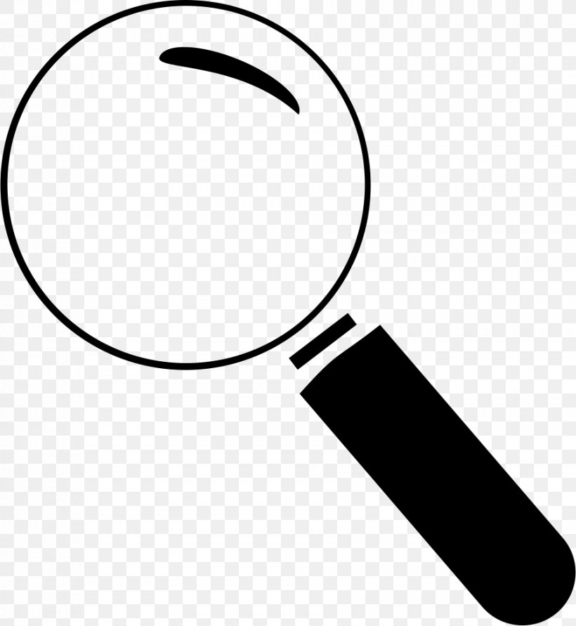 Magnifying Glass Clip Art, PNG, 902x981px, Magnifying Glass, Area, Artwork, Black, Black And White Download Free