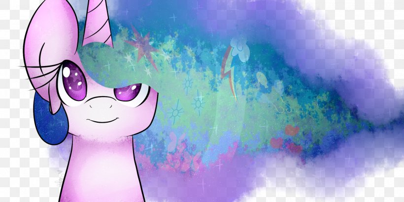 Horse Unicorn Illustration Cartoon Desktop Wallpaper, PNG, 2000x1000px, Watercolor, Cartoon, Flower, Frame, Heart Download Free