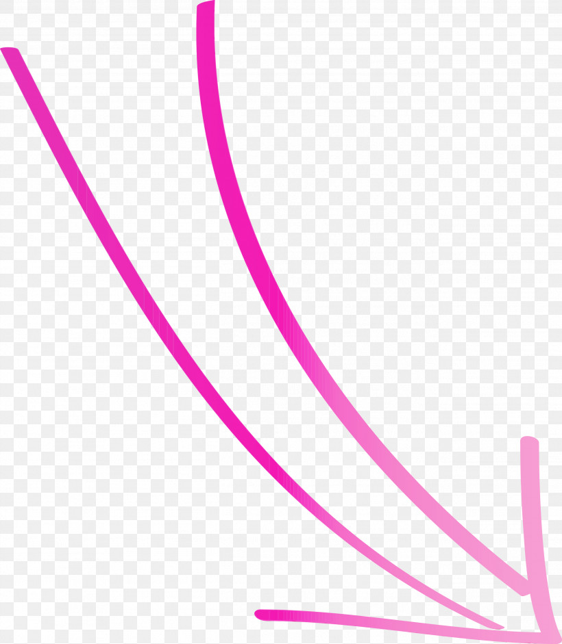 Pink Violet Line Magenta, PNG, 2614x3000px, Hand Drawn Arrow, Line, Magenta, Paint, Pink Download Free