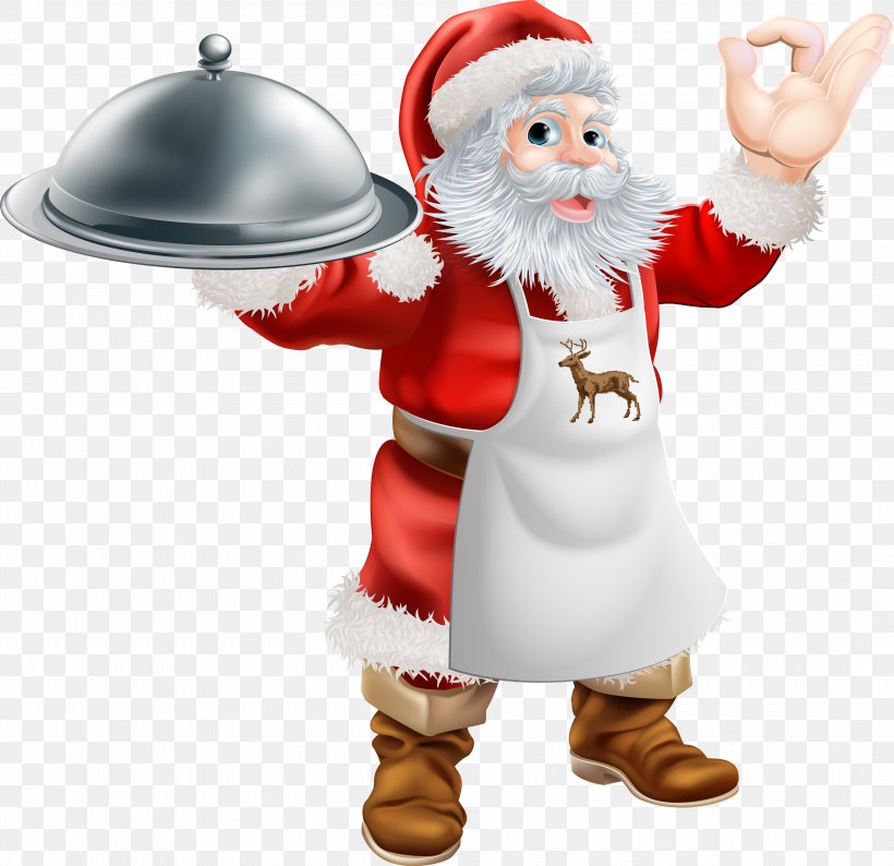 Santa Claus Christmas Dinner Cooking Food Illustration, PNG, 4190x4059px, Santa Claus, Cartoon, Chef, Christmas, Christmas Dinner Download Free