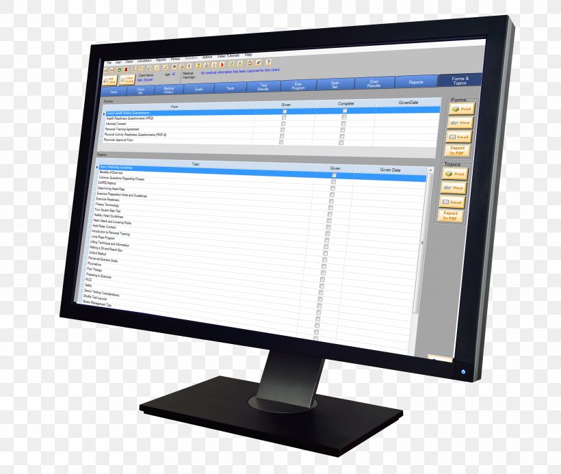 Computer Monitors Computer Software Personal Trainer Meal Client, PNG, 3877x3280px, Computer Monitors, Client, Computer Monitor, Computer Monitor Accessory, Computer Software Download Free