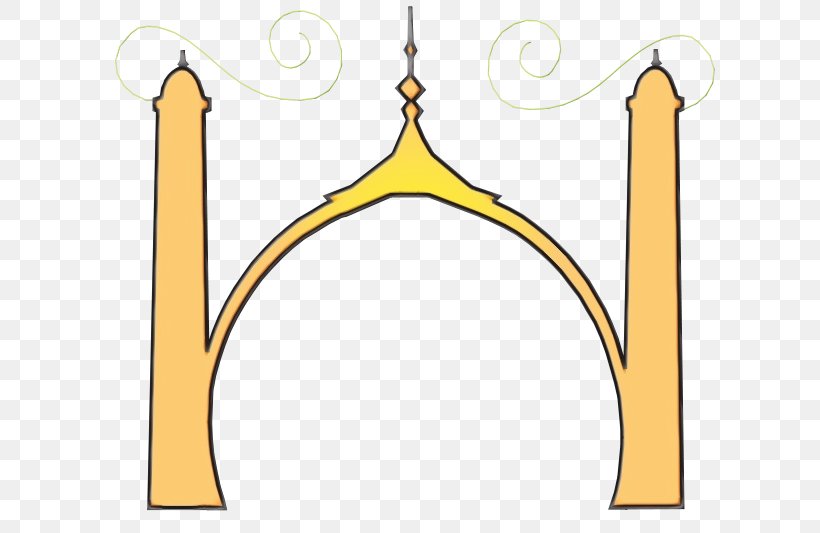 Yellow Line Arch Architecture Clip Art, PNG, 800x533px, Watercolor, Arch, Architecture, Clothes Hanger, Paint Download Free