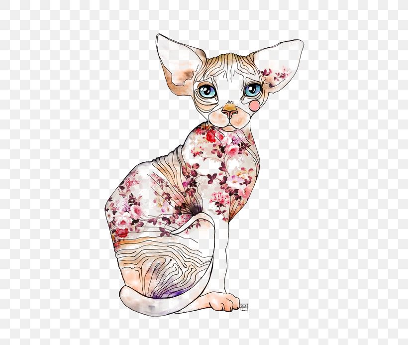 Sphynx Cat Siamese Cat Kitten Drawing Cat Breeds Of The World, PNG, 564x693px, Sphynx Cat, Art, Breed, Carnivoran, Cat Download Free