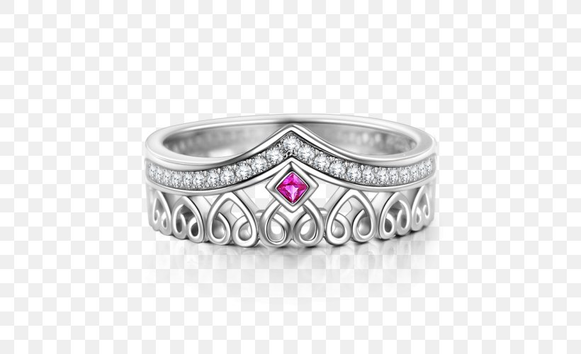 Ring Ruby Silver Tiara Crown, PNG, 500x500px, Ring, Amethyst, Bling Bling, Body Jewellery, Body Jewelry Download Free