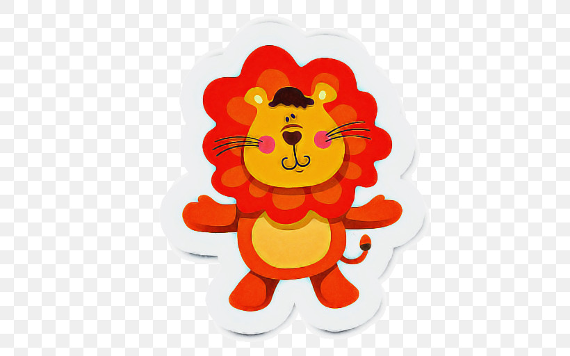 Cartoon Sticker Lion Smile, PNG, 512x512px, Cartoon, Lion, Smile, Sticker Download Free