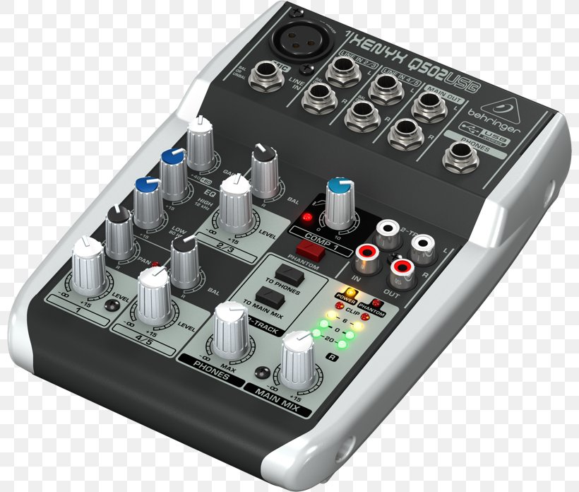 Microphone Behringer Xenyx Q502USB Audio Mixers Behringer Xenyx X1204USB Behringer Xenyx 802, PNG, 800x696px, Microphone, Audio, Audio Equipment, Audio Mixers, Behringer Download Free