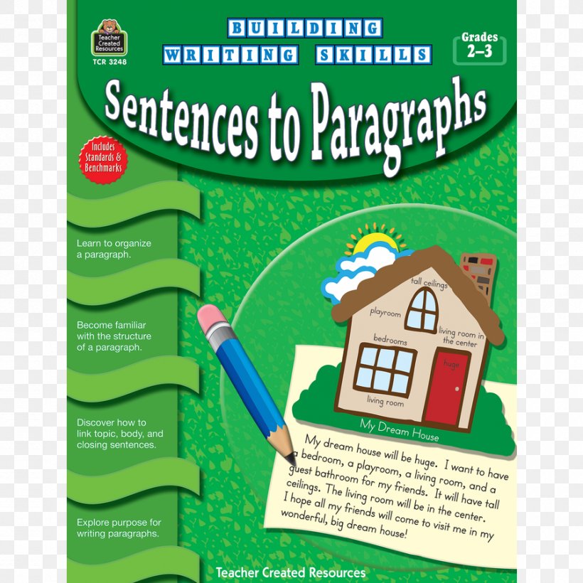 Building Writing Skills: Sentences To Paragraphs Paragraph Writing Healthy Habits For Healthy Kids Grade 3-4, PNG, 900x900px, Paragraph, Advertising, Area, Book, Brand Download Free