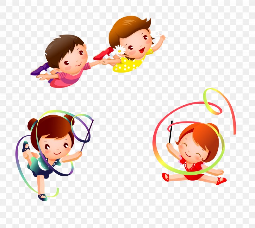 Child Illustration, PNG, 3669x3278px, Gymnastics, Area, Art, Baby Toys, Cartoon Download Free