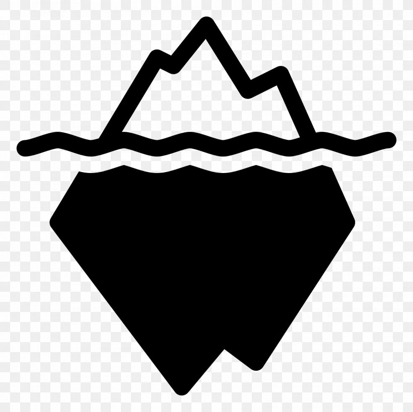 Iceberg, PNG, 1600x1600px, Iceberg, Black, Black And White, Logo, Silhouette Download Free