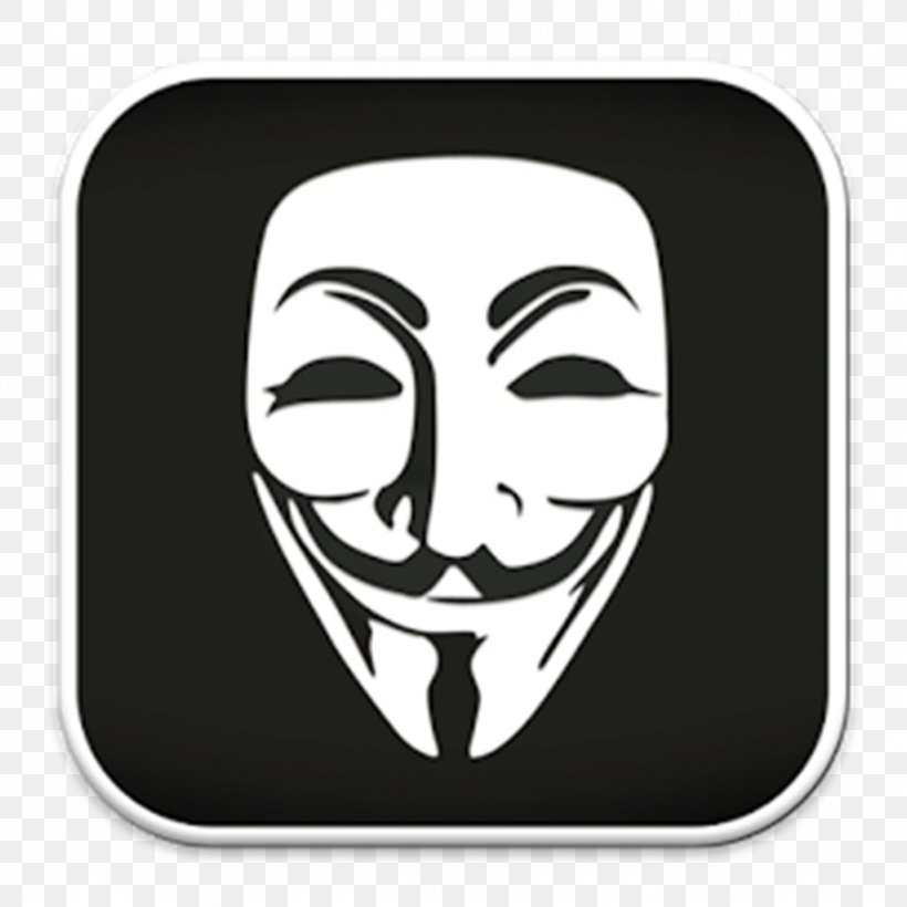 Guy Fawkes Mask V For Vendetta Anonymous, PNG, 1024x1024px, Guy Fawkes Mask, Anonymous, Black And White, Face, Facial Hair Download Free