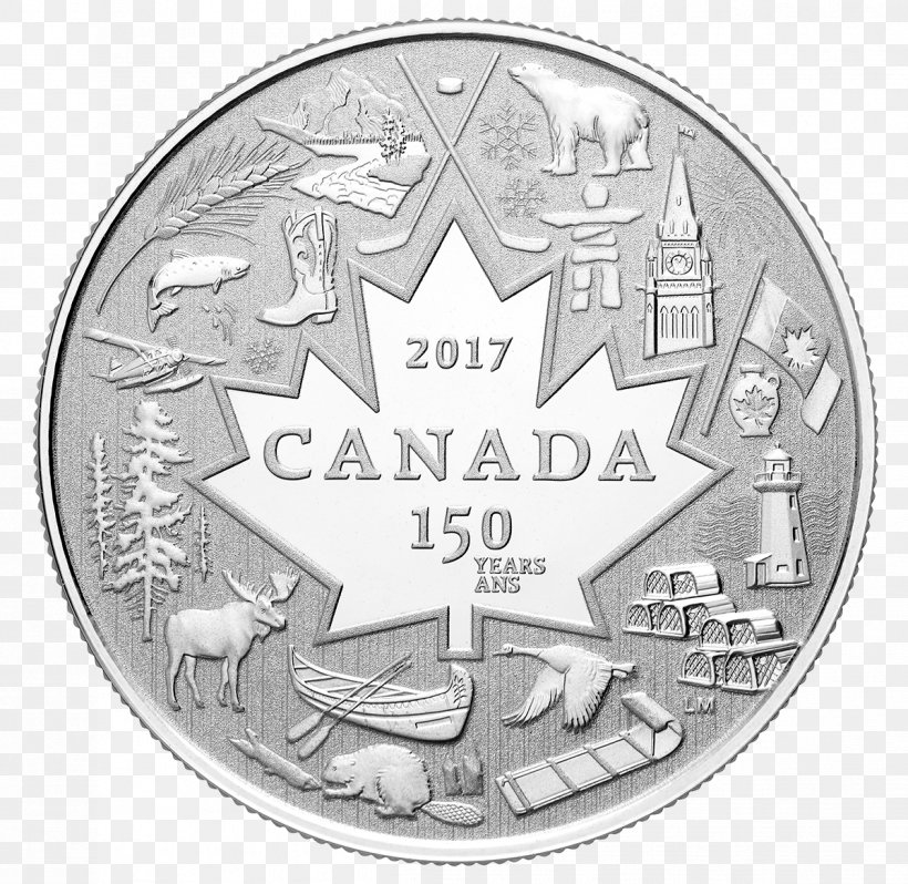 Ontario 150th Anniversary Of Canada Silver Coin Royal Canadian Mint, PNG, 1198x1166px, 150th Anniversary Of Canada, Ontario, Black And White, Bullion, Canada Download Free