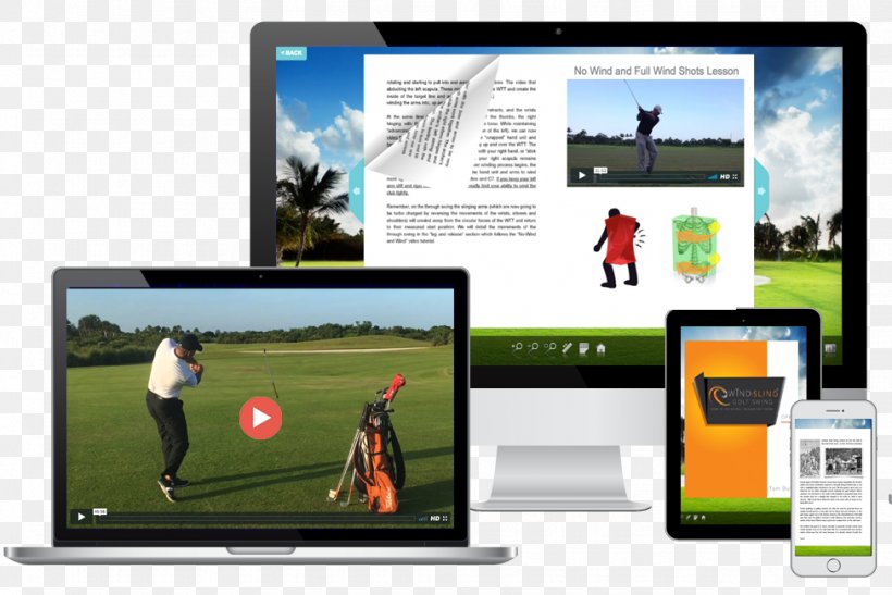 Golf Stroke Mechanics Wind And Sling Computer Monitors Multimedia, PNG, 975x651px, Golf, Advertising, All Rights Reserved, Brand, Computer Monitor Download Free