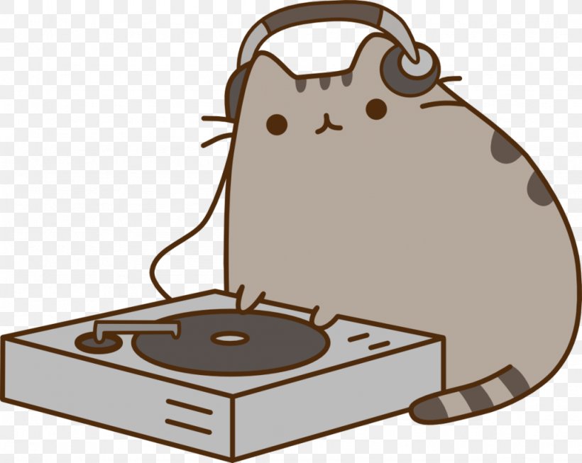 Pusheen Disc Jockey Animation Wikia, PNG, 1024x816px, Watercolor, Cartoon, Flower, Frame, Heart Download Free