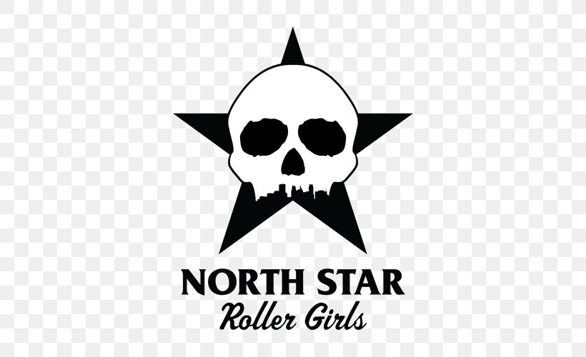 North Star Roller Derby Roller Skates Sports League Logo, PNG, 500x500px, North Star Roller Derby, Area, Artwork, Black, Black And White Download Free