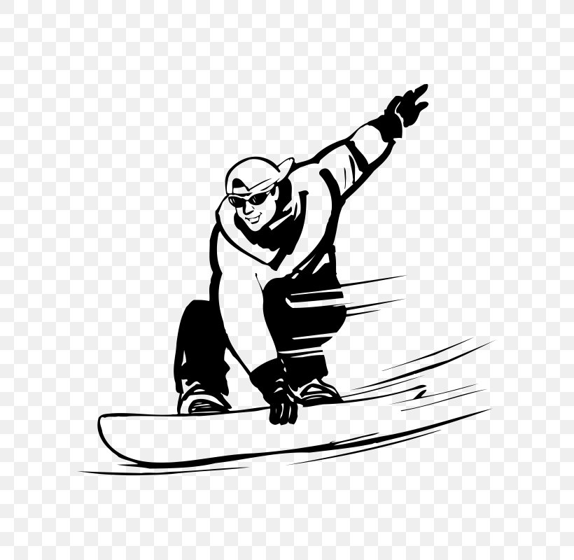 Winter Sport Sticker Snowboarding, PNG, 800x800px, Sport, Art, Black, Black And White, Extreme Sport Download Free