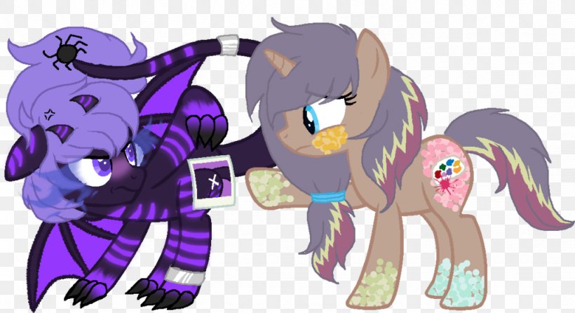 Horse Illustration Cartoon Purple Legendary Creature, PNG, 1024x557px, Horse, Art, Cartoon, Design M Group, Fictional Character Download Free