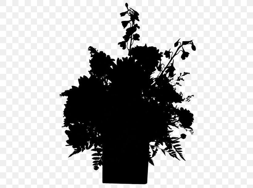 Tree Silhouette Font Leaf Black M, PNG, 500x611px, Tree, Art, Black M, Blackandwhite, Leaf Download Free