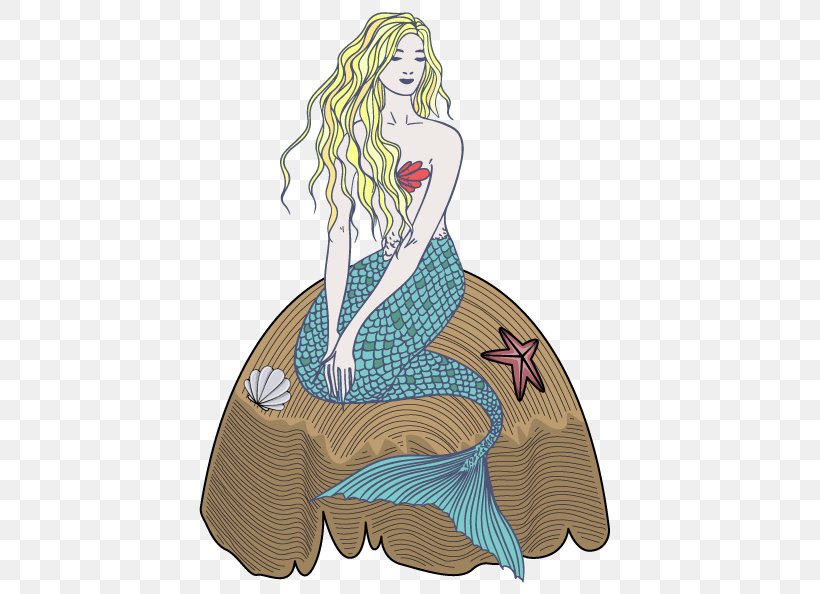 Mermaid Cartoon, PNG, 447x594px, Mermaid, Art, Cartoon, Fictional Character, Joint Download Free