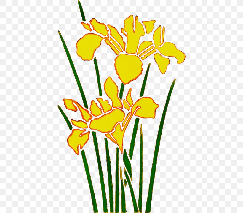 Flower Yellow Cut Flowers Plant Flowerpot, PNG, 432x720px, Watercolor, Cut Flowers, Flower, Flowerpot, Narcissus Download Free