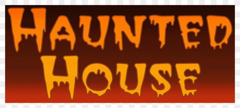 Haunted House Ghost YouTube, PNG, 2400x1089px, Haunted House, Banner, Brand, Drawing, Ghost Download Free